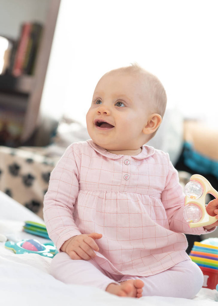 Portrait of happy cute baby girl - Zdjęcie, obraz