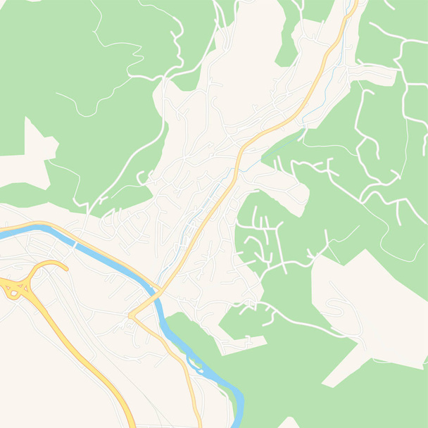 Kakanj, Bosna ve Hersek yazdırılabilir harita - Vektör, Görsel