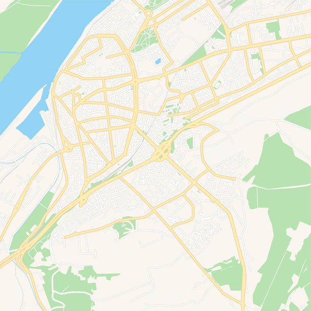 Русе, Болгарія карта для друку - Вектор, зображення