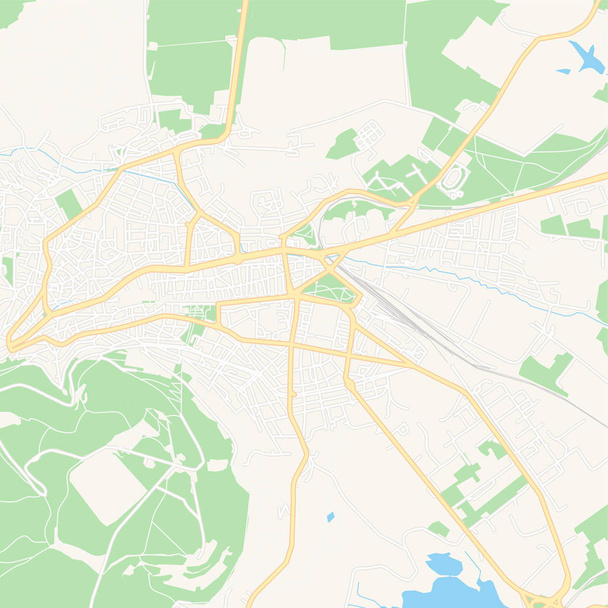Afdrukbare kaart Shumen, Bulgaria - Vector, afbeelding