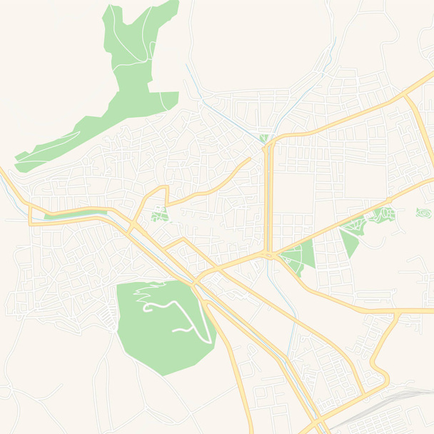 Εκτυπώσιμος χάρτης Σλίβεν, Βουλγαρία - Διάνυσμα, εικόνα