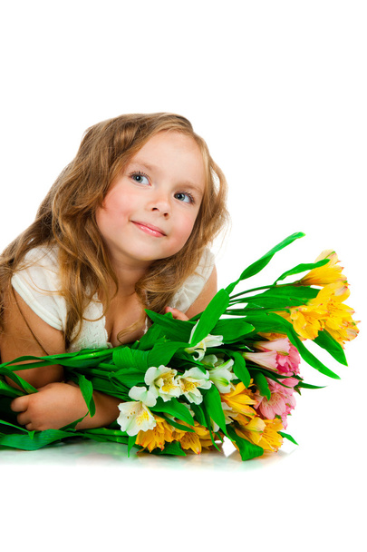 girl with a bouquet - Photo, image