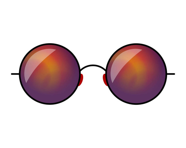 Hipster sunglasses vector illustration. Abstract gradient glass mirrors - Vector, Image