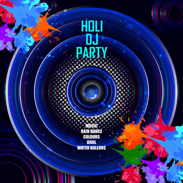 Colorful Happy Hoil Party background for festival of colors in India - Вектор, зображення