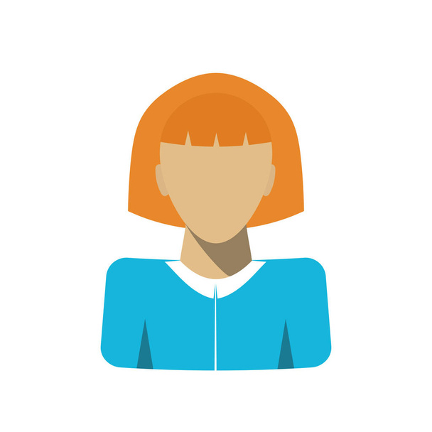 New woman avatar icon flat Royalty Free Vector Image