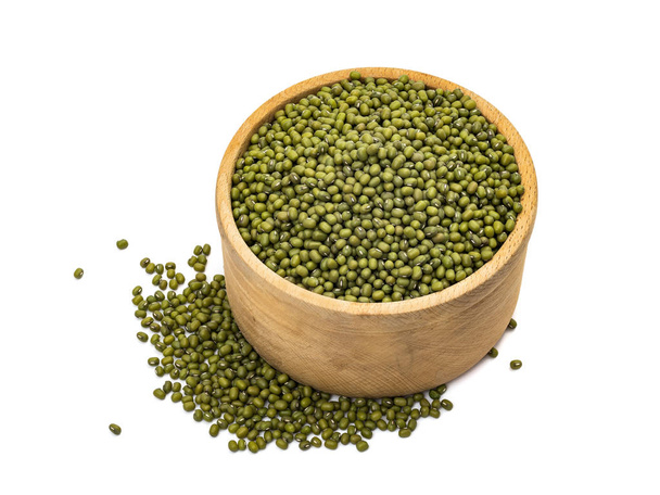 Mung beans in a wooden bowl - Photo, Image