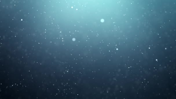 Abstraktní bílé částice, které klesají na sníh - Záběry, video