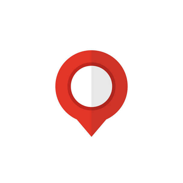 rode kaart aanwijzer pictogram. GPS locatie-symbool. Platte ontwerpstijl. Vectorillustratie - Vector, afbeelding