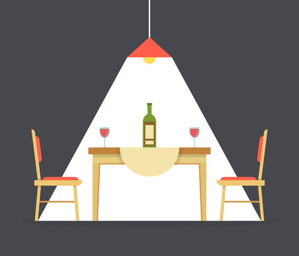 ilustração vetorial da mesa de jantar
 - Vetor, Imagem