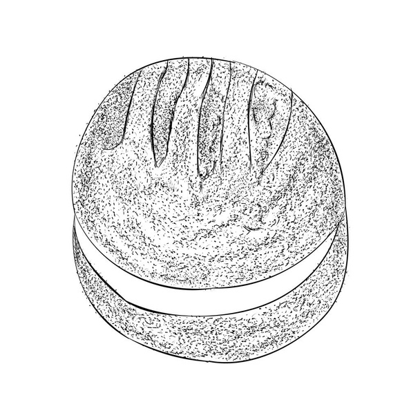 Biscuit illustration vector in hand drawn style  - Вектор,изображение