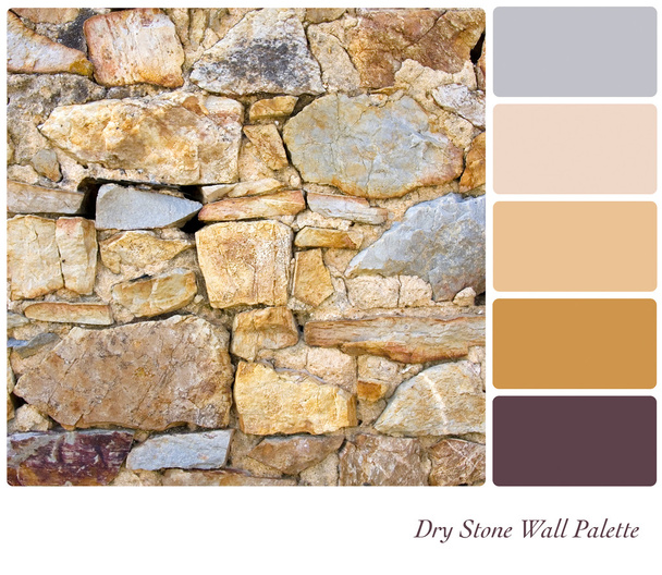 Paleta de pared de piedra seca
 - Foto, imagen