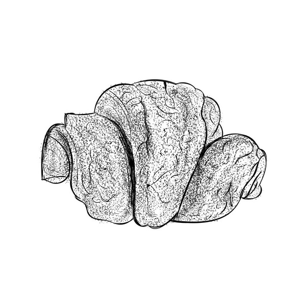 Bakery baked item, croissant illustration vector  - Διάνυσμα, εικόνα