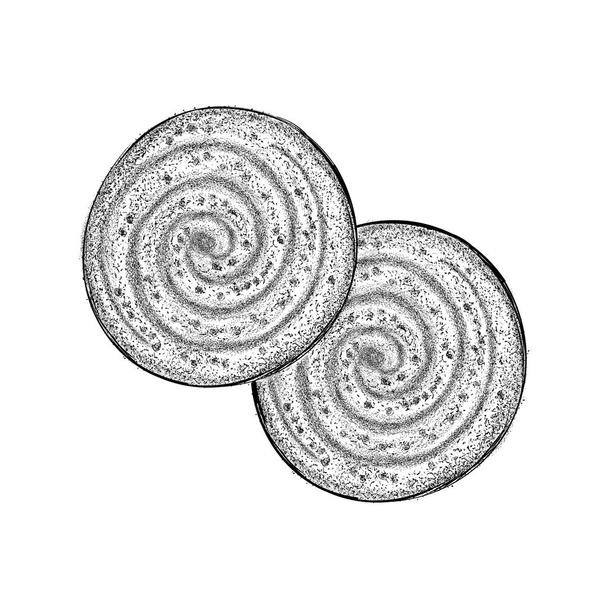 Swirl candy illustration, sketch  - Вектор,изображение