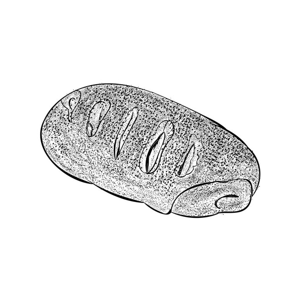 Widely used french loaf baguette illustration  - Vector, Imagen