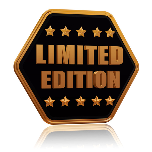 limited edition five star hexagon button - Photo, Image