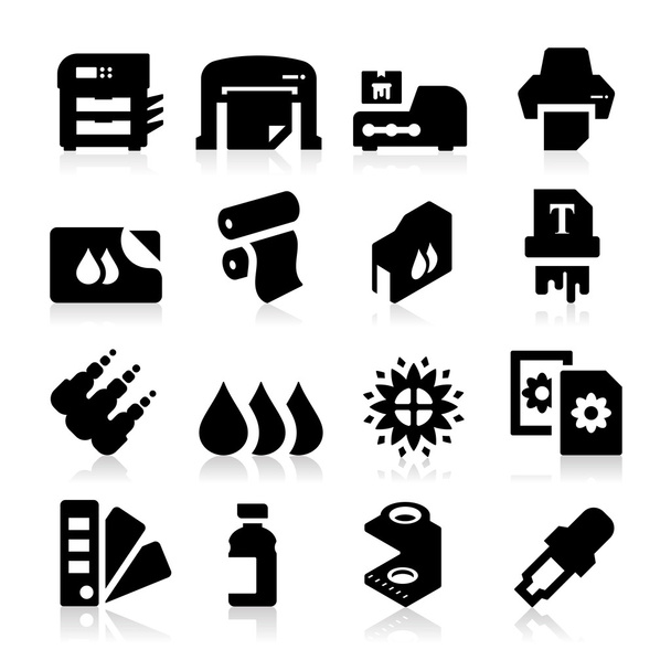 Iconos de impresión - Vector, imagen