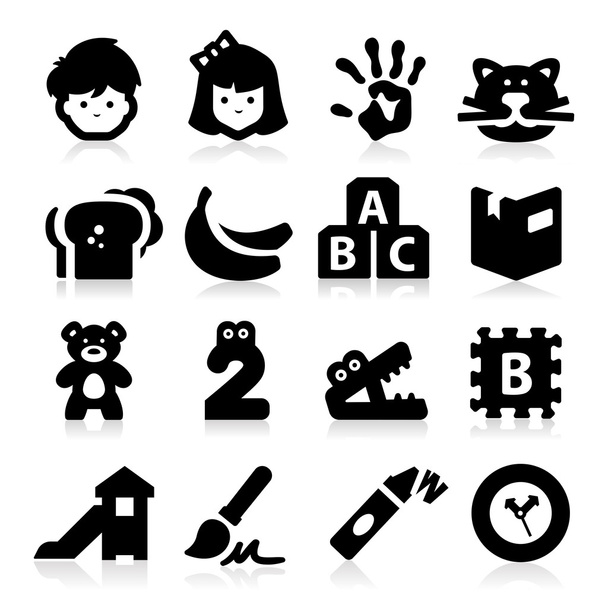 Iconos preescolares
 - Vector, imagen