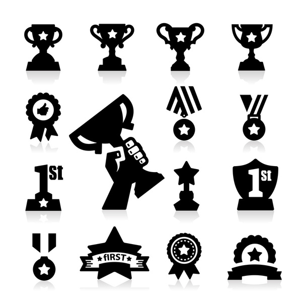 Ícones de Troféus e Prêmios
 - Vetor, Imagem