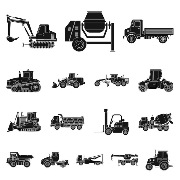 Vector illustration of build and construction icon. Collection of build and machinery vector icon for stock. - Vector, Image