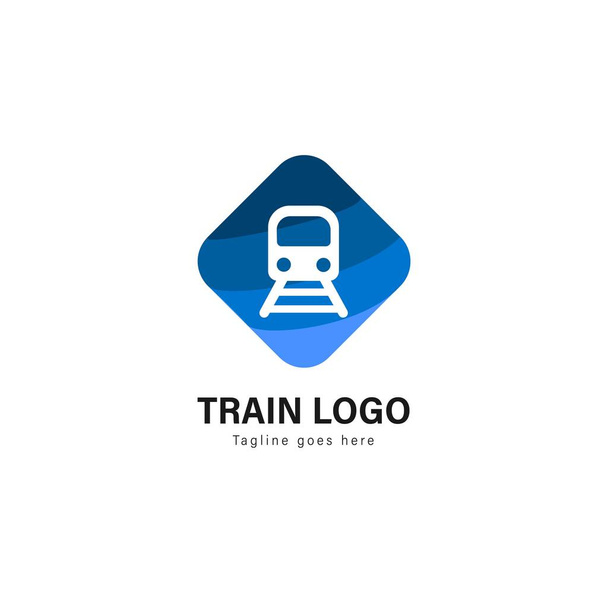 Дизайн шаблона логотипа поезда. Логотип поезда с современным дизайном каркаса
 - Вектор,изображение