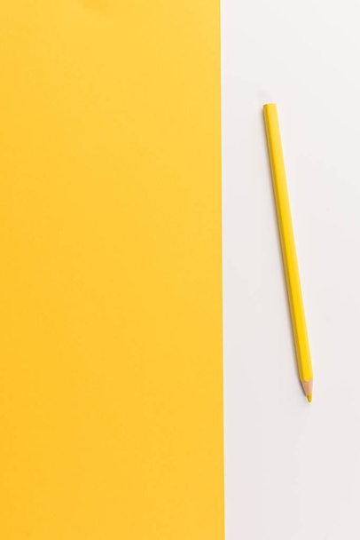 Colored pencil on color paper background - Φωτογραφία, εικόνα