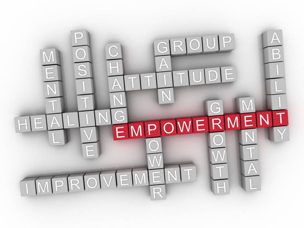 3d Empowerment word cloud concept - Illustration - Photo, Image