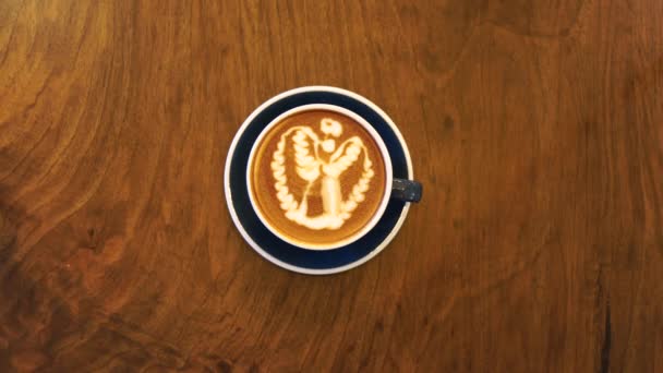 Hazır sıcak içecek kahve latte - Video, Çekim