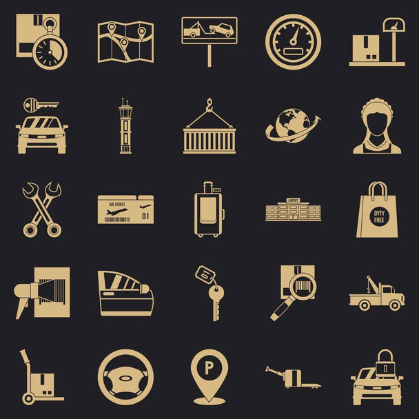 Heaver icons set, simple style - Vector, Image