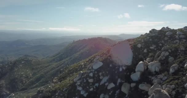 Aerial drone shot van Sierra Blanca van Baja California Mexico - Video