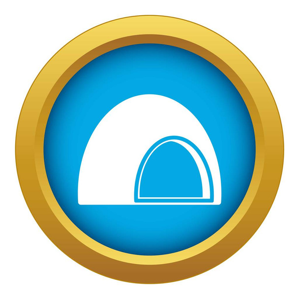 Souffle icon blue vector isolated - Διάνυσμα, εικόνα