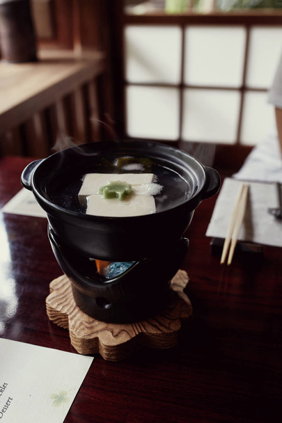 Tofu tabii ki geleneksel, Kaiseki çok çeşit yemek: Kyoto, Japan  - Fotoğraf, Görsel