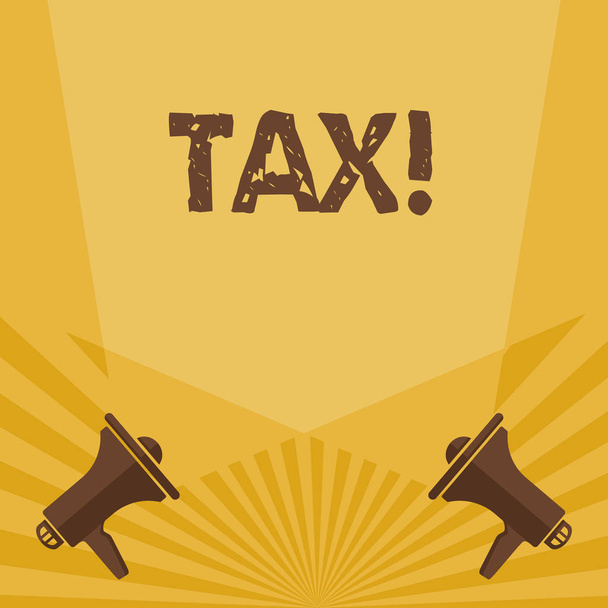 Írásbeli Megjegyzés adó mutatja. Üzleti fénykép bemutatják az adók kötelező fizetési bemutatja a kormányzati bevételek növelése a Spotlight Crisscrossing felfelé a kikiáltók, az emeleten. - Fotó, kép