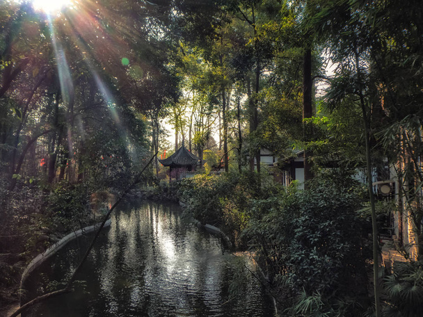 Pagoda Du Fu Thatched köyünde gerekçesiyle - Fotoğraf, Görsel