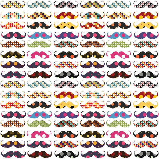 Mustache pattern with polka dots - Фото, изображение