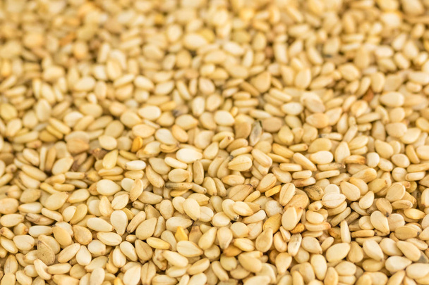 Close photo of Sesame seeds, background made of sesame seeds - Foto, Bild