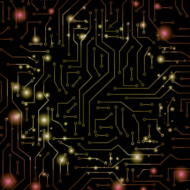 circuit elektronische patroon achtergrond - Vector, afbeelding