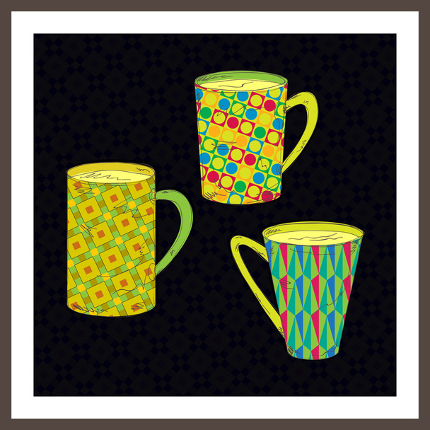 Vector set of cups - Vector, Image