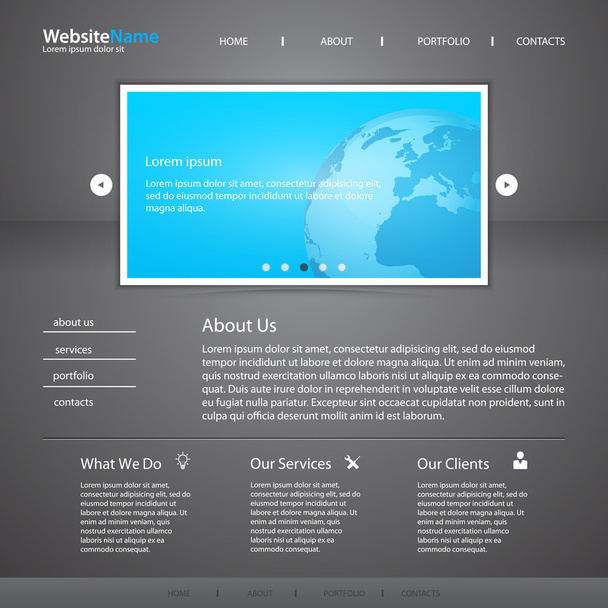 Vektor Webdesign Sablon - Vektor, kép