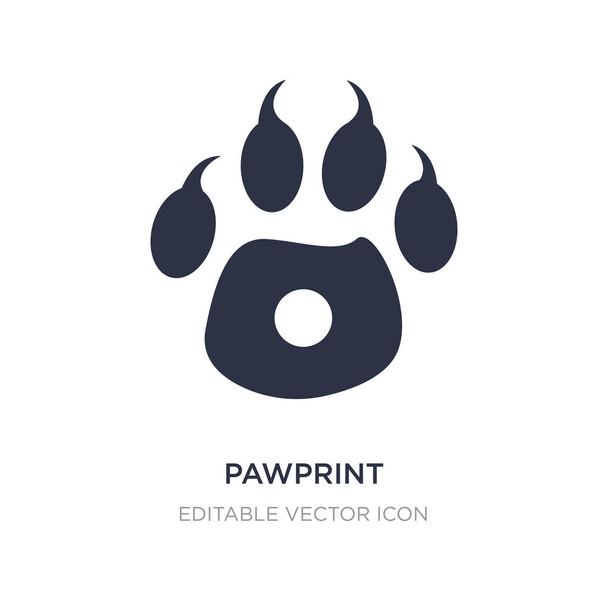 Pawprint ikona na bílém pozadí. Jednoduchý prvek obrázku f - Vektor, obrázek