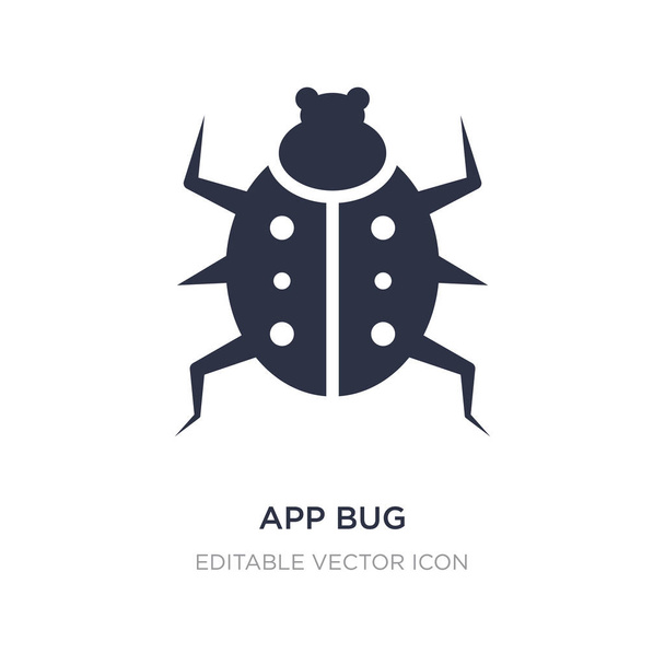 app bug icon on white background. Simple element illustration fr - Vettoriali, immagini