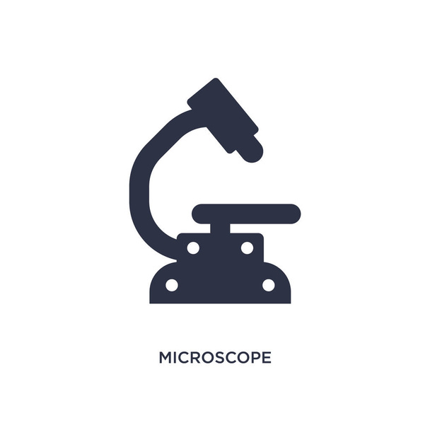microscope icon on white background. Simple element illustration - Vector, Image