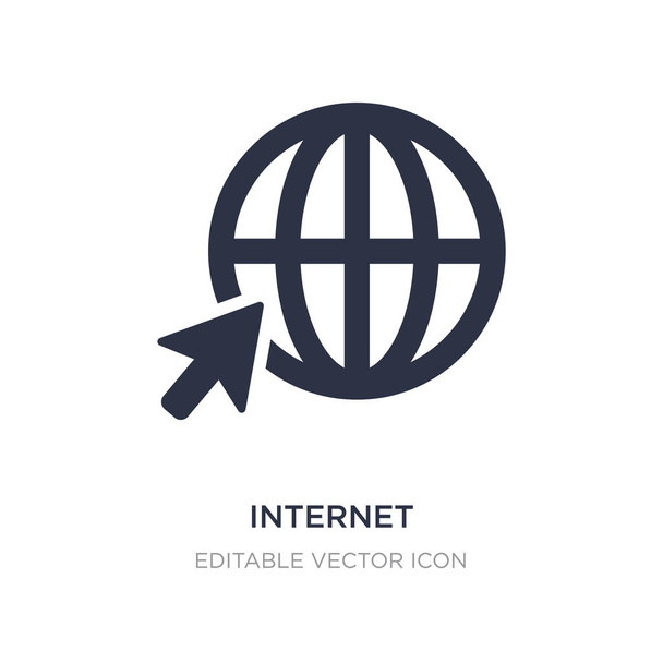 het pictogram van de Internet op witte achtergrond. Eenvoudig element met de afbeelding f - Vector, afbeelding