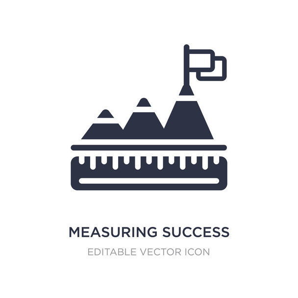 measuring success icon on white background. Simple element illus - ベクター画像