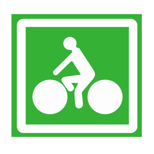 Znak ścieżka rowerowa we Francji - Zdjęcie, obraz