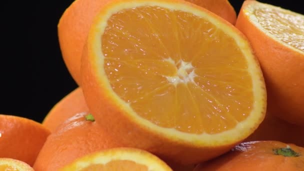 Čerstvé pomeranče plody rotační - Záběry, video