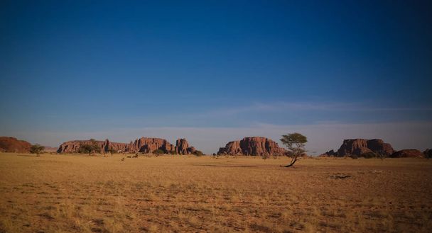 Absztrakt Rock formation fennsíkon Ennedi-csádi Terkei-völgyben - Fotó, kép