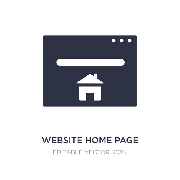 website home page icon on white background. Simple element illus - Vettoriali, immagini