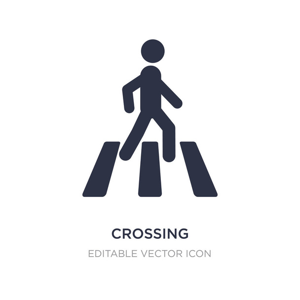crossing icon on white background. Simple element illustration f - Vector, Image