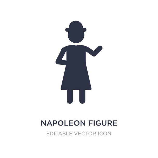 Napoleon figuur pictogram op witte achtergrond. Eenvoudig element met de afb - Vector, afbeelding