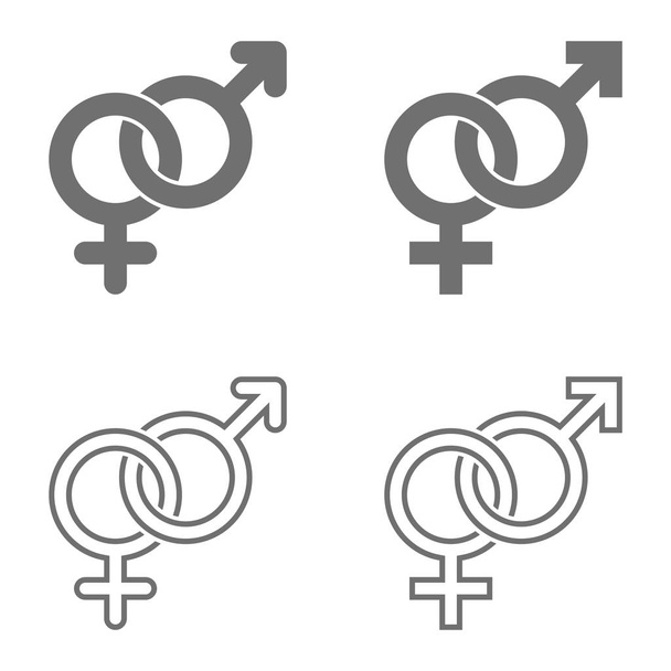 Набор мужских и женских символов
 - Вектор,изображение
